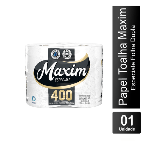 Papel Toalha Especiale Branco Promocional com 2 Rolos Maxim