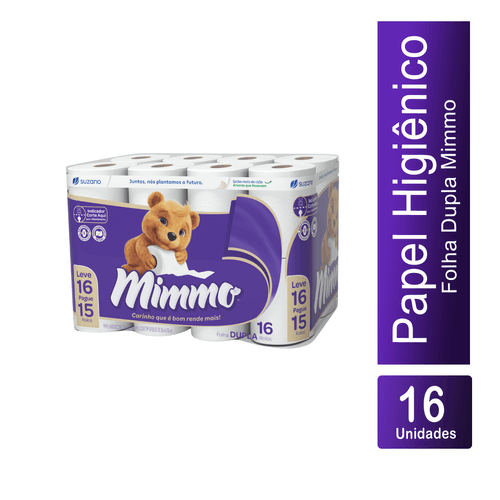 Papel Higiênico Folha Dupla 30m Leve 16 Pague 15 Mimmo