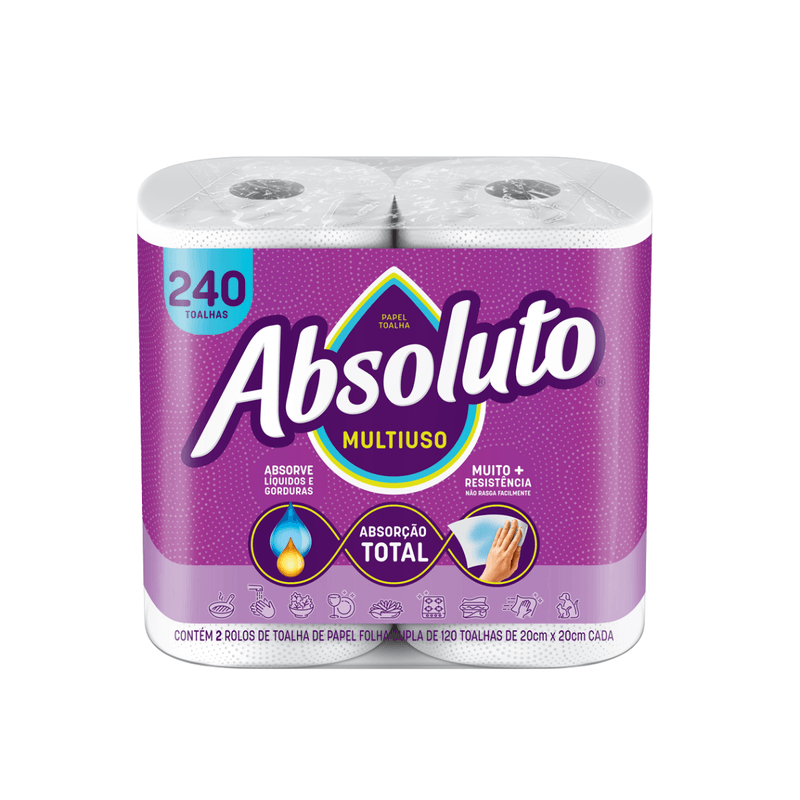 Papel Toalha Folha Dupla 2x120 Absoluto 106408