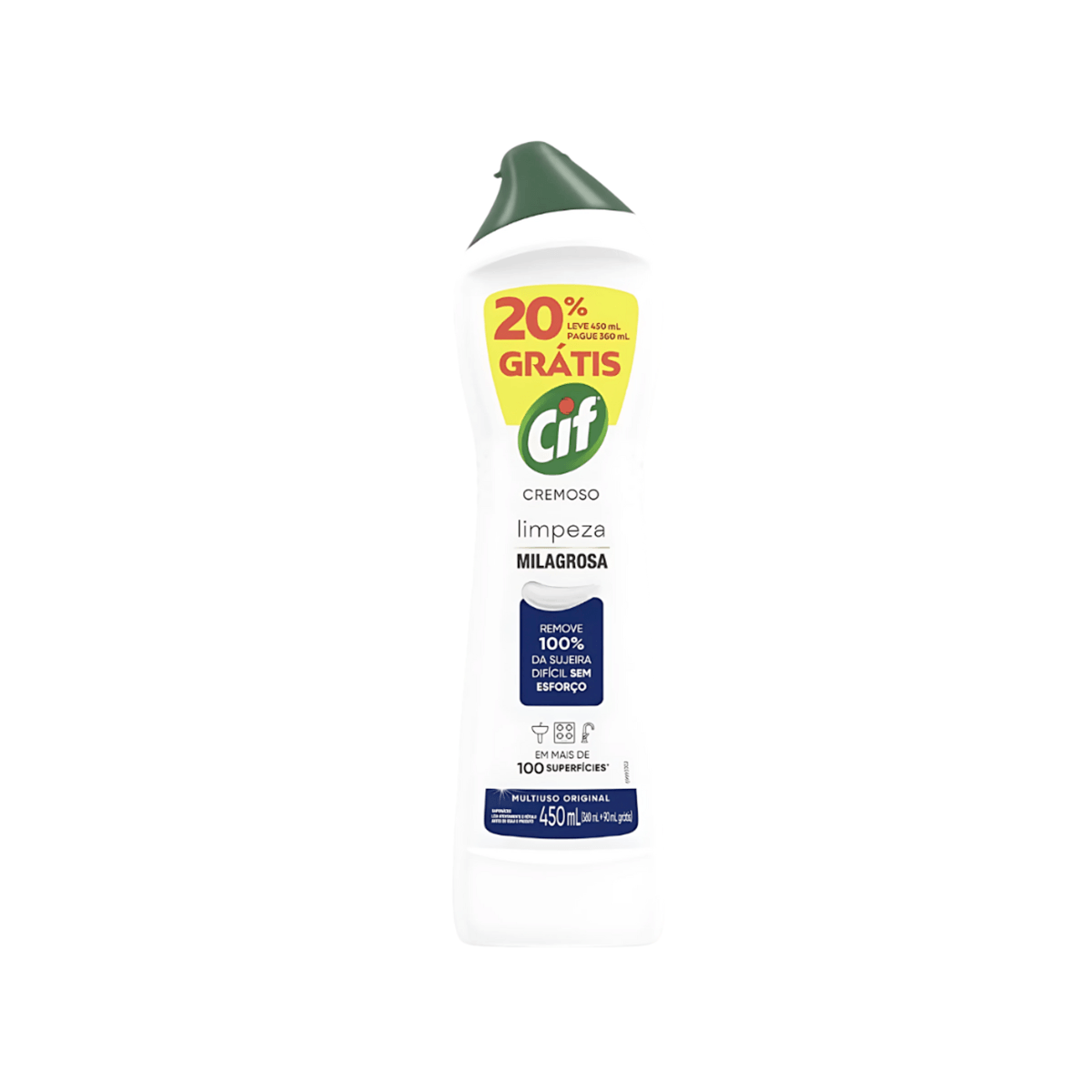 Saponáceo Líquido Cremoso Original Promocional 450ml Cif
