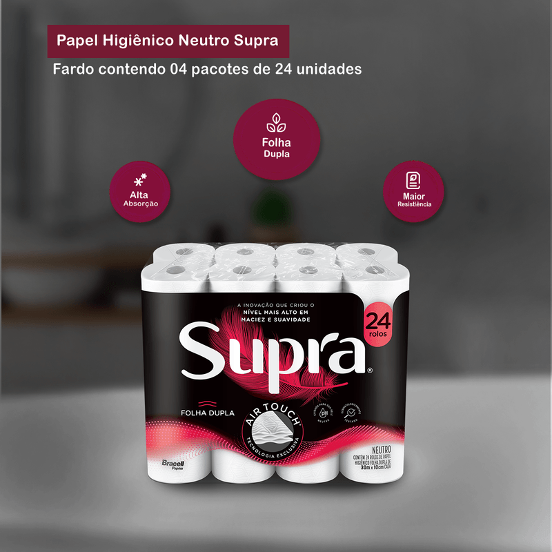 Papel Higienico Folha Dupla Supra 103719