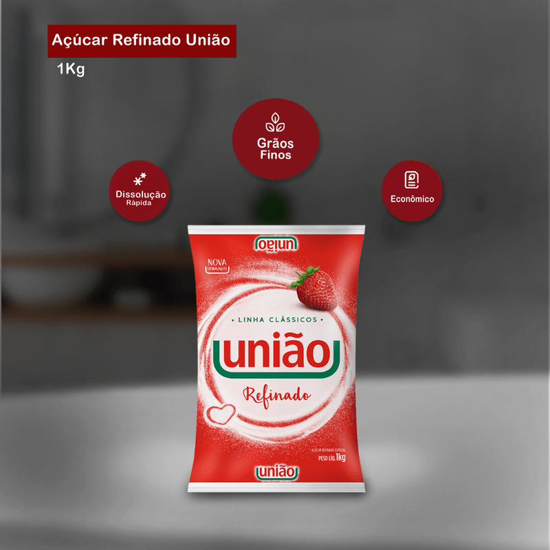 Acucar Refinado Linha Classicos 1Kg Uniao 100010