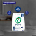 Detergente em Po Limpa Superficies com Alto Nivel de Sujeira 2,4Kg Cif 106128