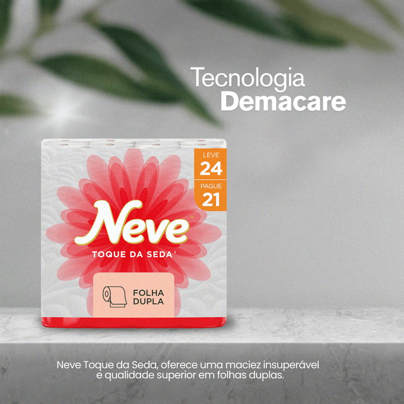 Papel Higienico Dermacare Folha Dupla 24 unidades Neve 105524