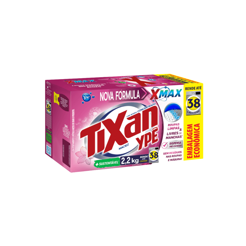 Lava Roupas em Po Maciez 2,2kg Tixan Ype 103704