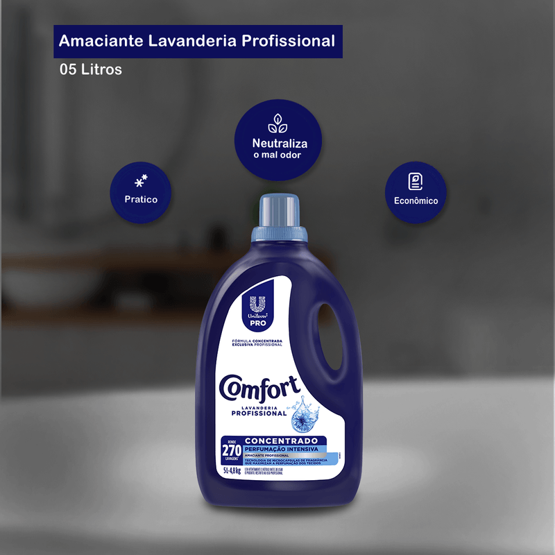 Amaciante Lavanderia Profissional Roupas Perfumadas e Macias 5L Comfort 105357