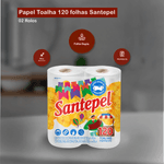 Embalagem Comemorativa Papel Toalha 120 Folhas Dupla Santepel 103468