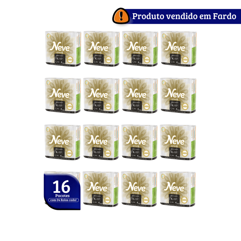 Papel Higienico Folha Tripla com 4 Rolos Neve 102458