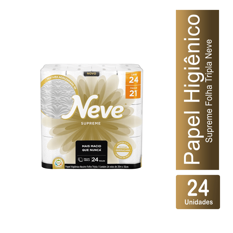 Papel Folha Tripla com 12 Rolos Neve 105535