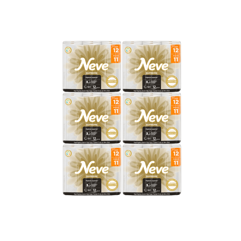 Fardo Papel Higienico Neutro 6x12 Neve 102473