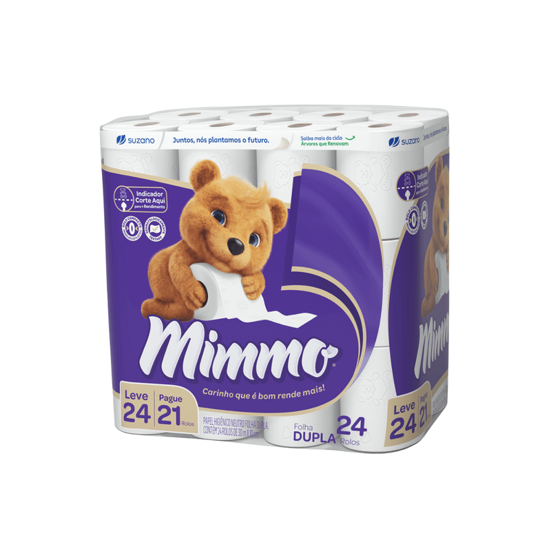 Papel Higienico Folha Dupla 30m Leve 24 Pague 21 Mimmo 105676