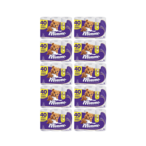 Papel Higiênico Folha Dupla 40m Fardo 10x6 Mimmo