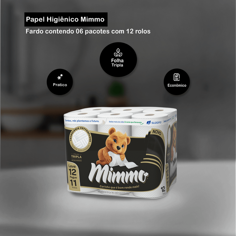 Papel Higienico Folha Tripla Mimmo 105681
