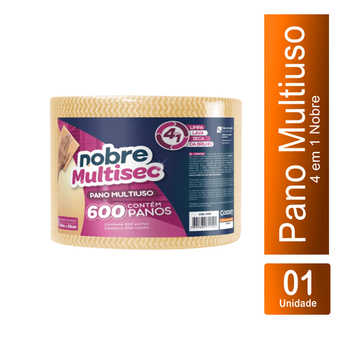 Pano Multiuso Laranja 20cmx300m Nobre