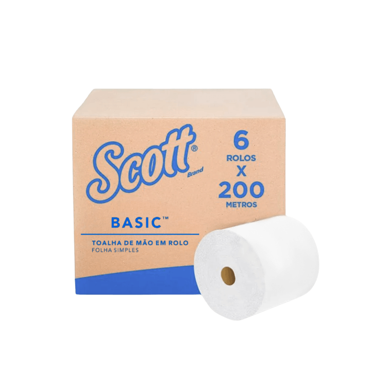 Papel Toalha Bobina Smart Folha Simples 6X20X200m Scott 100768
