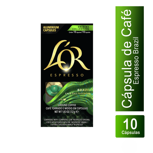 Cápsula de Café Espresso Brazil com 10x5,2g Lo'r