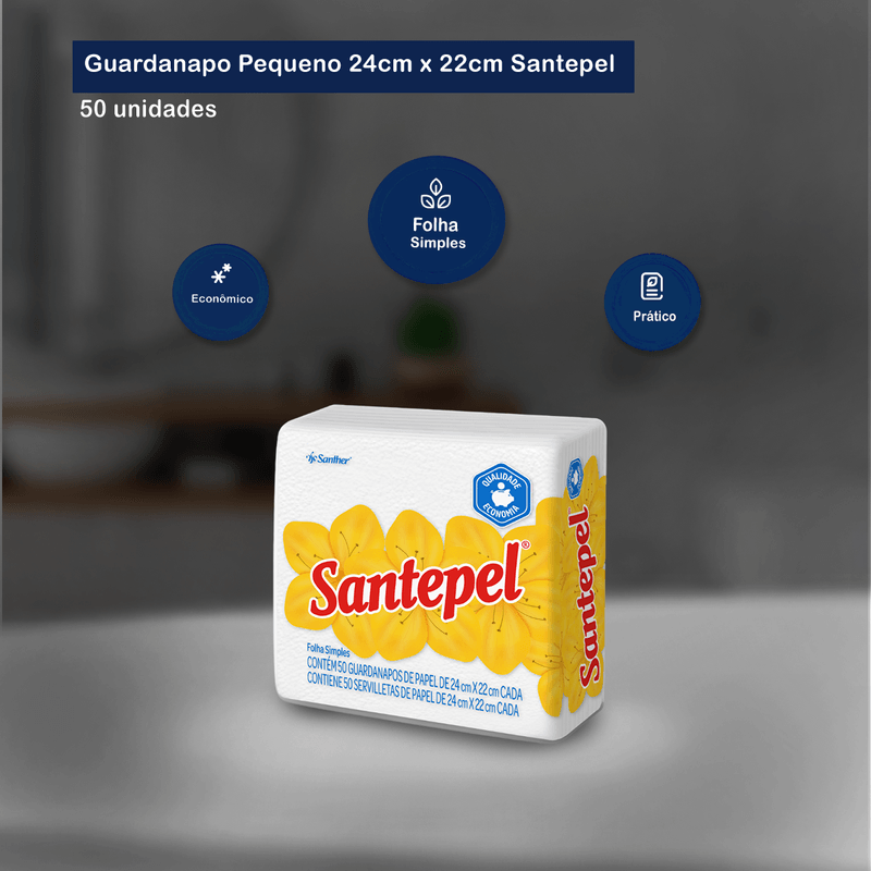 Guardanapo Folha Simples  50 Unidades Santepel 101187