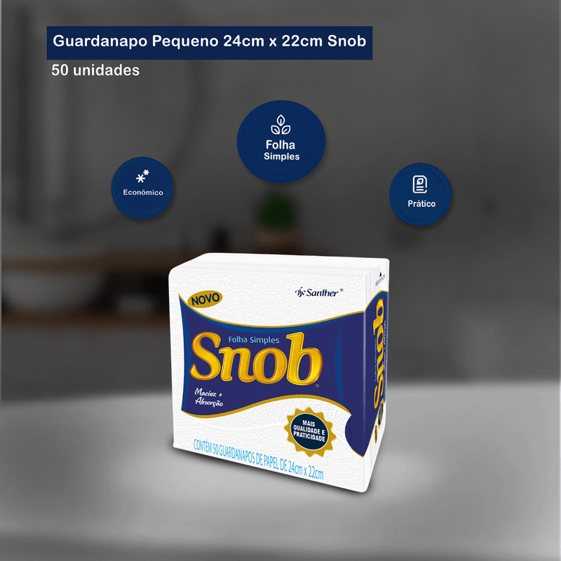 Papel Toalha 120 Folhas Dupla Snob 113000