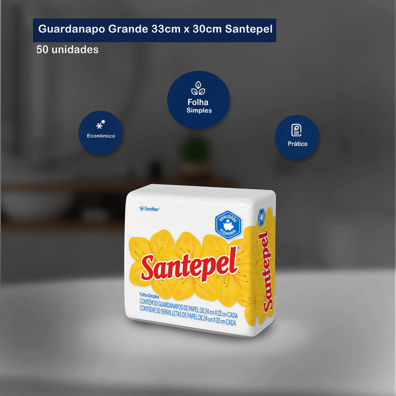 Guardanapo Folha Simples 50 Unidades Santepel 101186