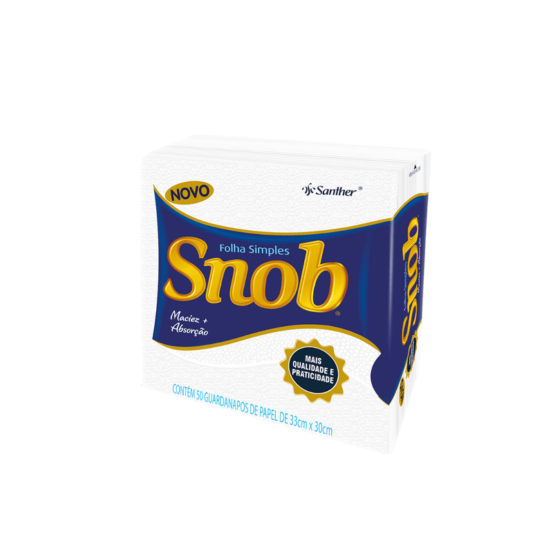 Guardanapo Folha Simples GSP33 33x30 com 50 unidades Snob 121251