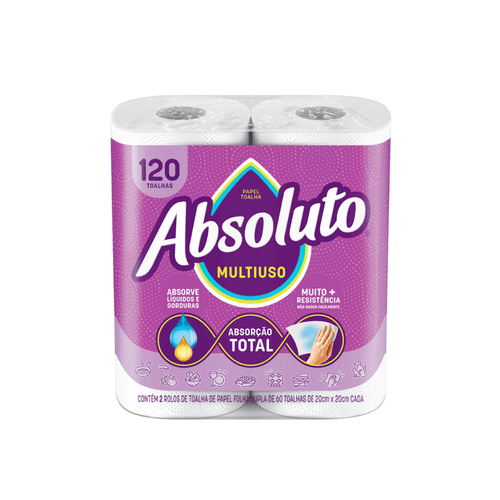 Papel Toalha Folha Dupla 2x60 Absoluto