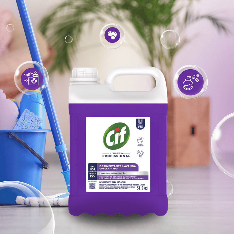 Desinfetante Uso Geral Concentrado Lavanda 5L Cif 103816