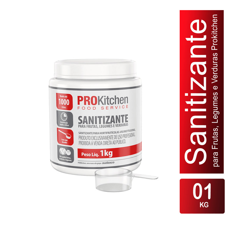 Sanitizante para Legumes e Frutas Profissional 1Kg Prokitchen 103309