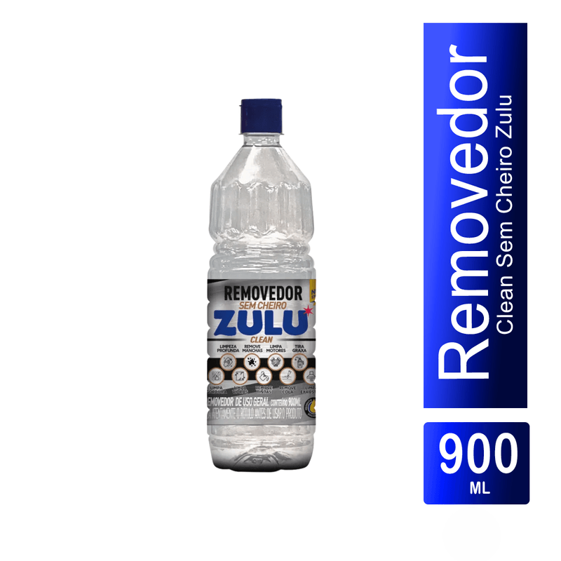 REMOVEDOR CLEAN SEM PERFUME 900ML ZULU - Braslimpo