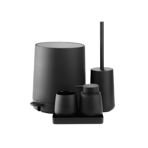 Conjunto para Banheiro Circle com 5 Peças Preto Nobre