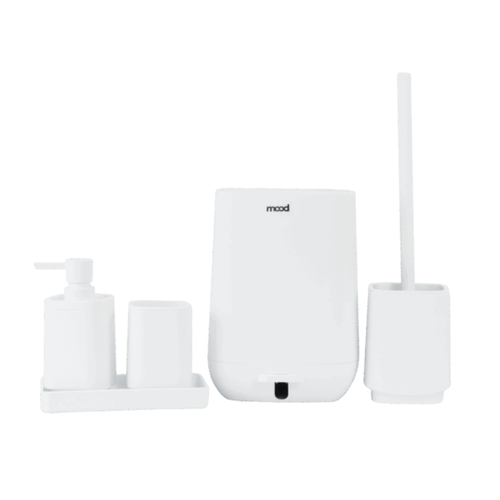 Conjunto para Banheiro Square com 5 Peças Branco Nobre