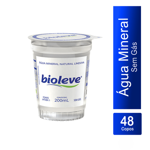 Água Mineral Sem Gás Copo 48x200ml Bioleve