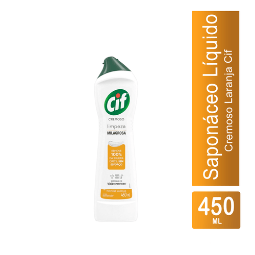 Saponáceo Líquido Cremoso Laranja 450ml Cif