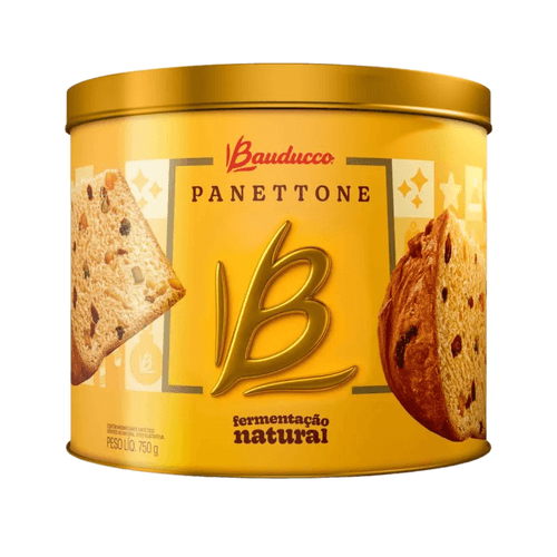 Panettone Frutas Lata 750g Bauducco
