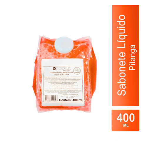 Sabonete Espuma Refil Extrato de Pitanga 400ml Exaccta Trilha