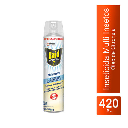 Inseticida Aerossol Multi Insetos com Óleo de Citronela 420ml Raid