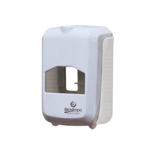 Dispenser Coletor de Absorvente Branco Cristal Elisa Plus com Logo Braslimpo