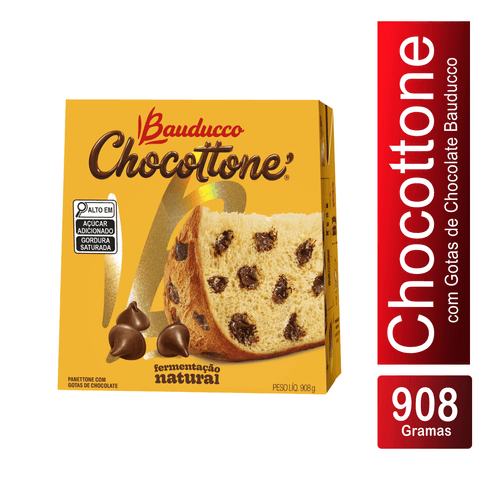 Chocottone com Gotas de Chocolate 908g Bauducco
