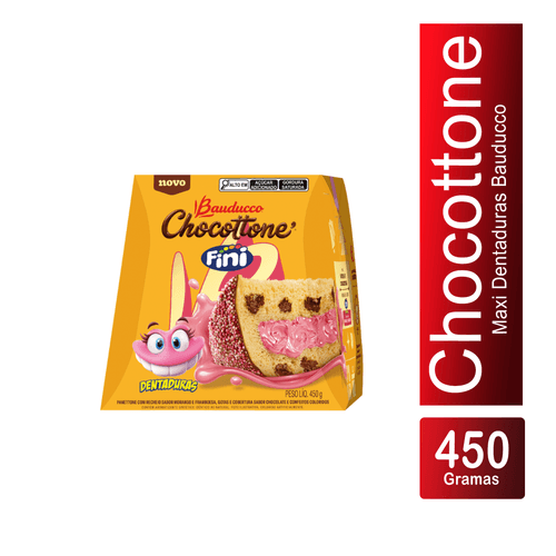 Chocottone Maxi Dentaduras 450g Bauducco