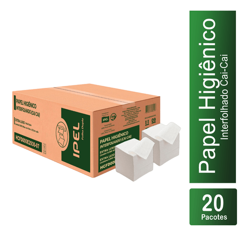 Papel Higiênico Interfolhado Folha Dupla com 8.000 Folhas Ipel