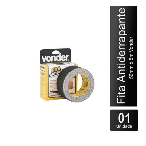 Fita Adesiva Antiderrapante 50 mm x 5m Vonder