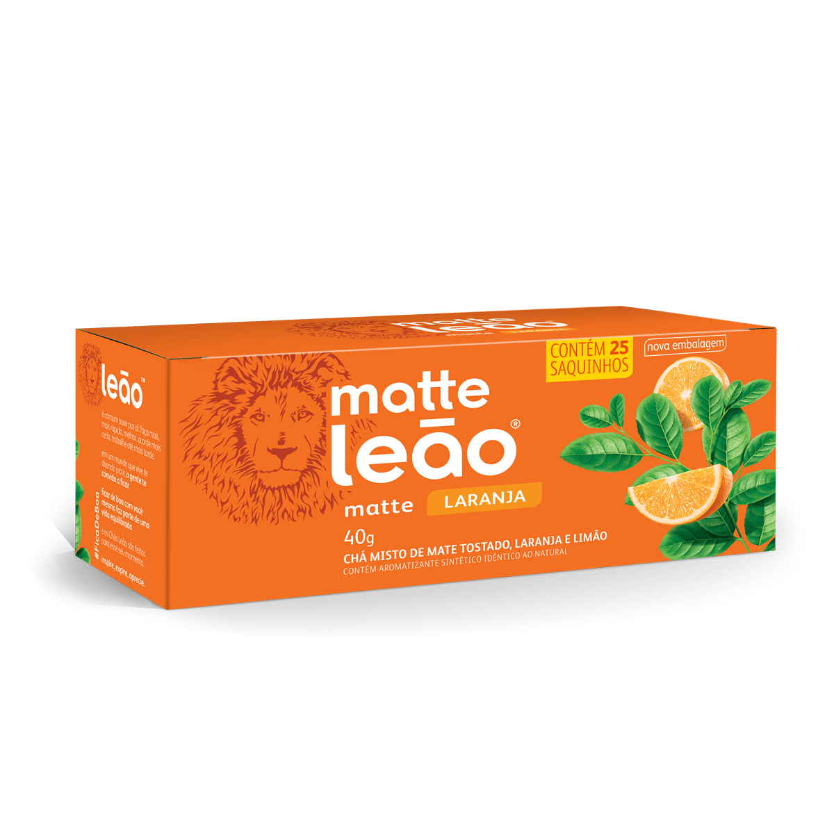 Chá Matte Laranja 25x1,6g Leão