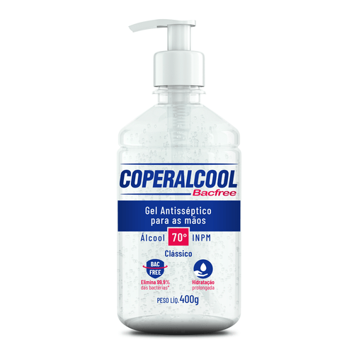 Álcool Gel 70° Clássico Pump 400g Coperalcool