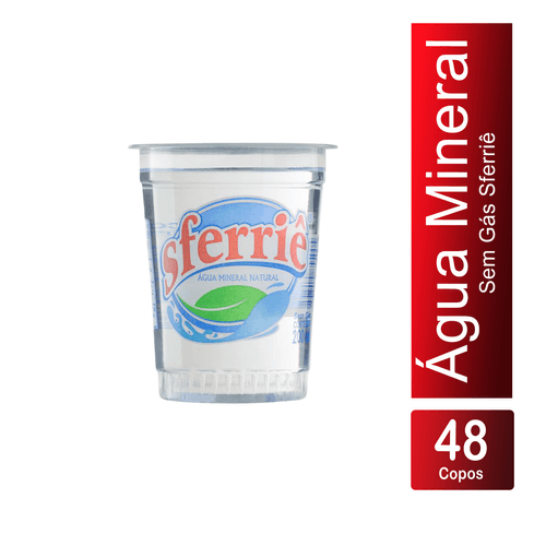 Água Mineral Copo Sem Gás Fardo 48x200ml Sferriê