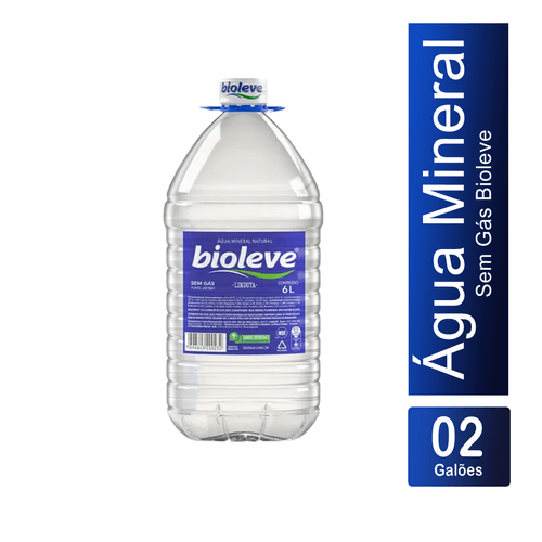 Água Mineral Sem Gás com 2 Unidades de 6L Bioleve