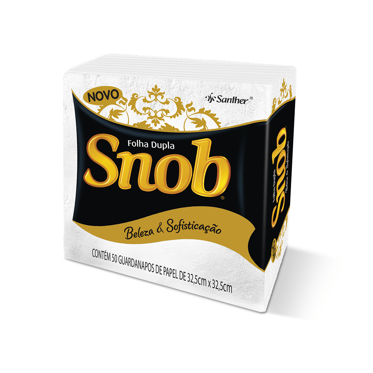 Guardanapo Pequeno Folha Dupla GGD33 32,5x32,5cm com 50 unidades Snob