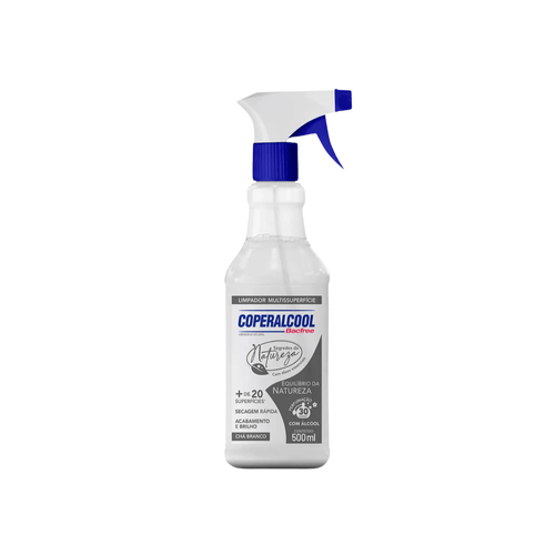Limpador Multiuso Chá Branco Pulverizador 500ml Coperalcool Bacfree