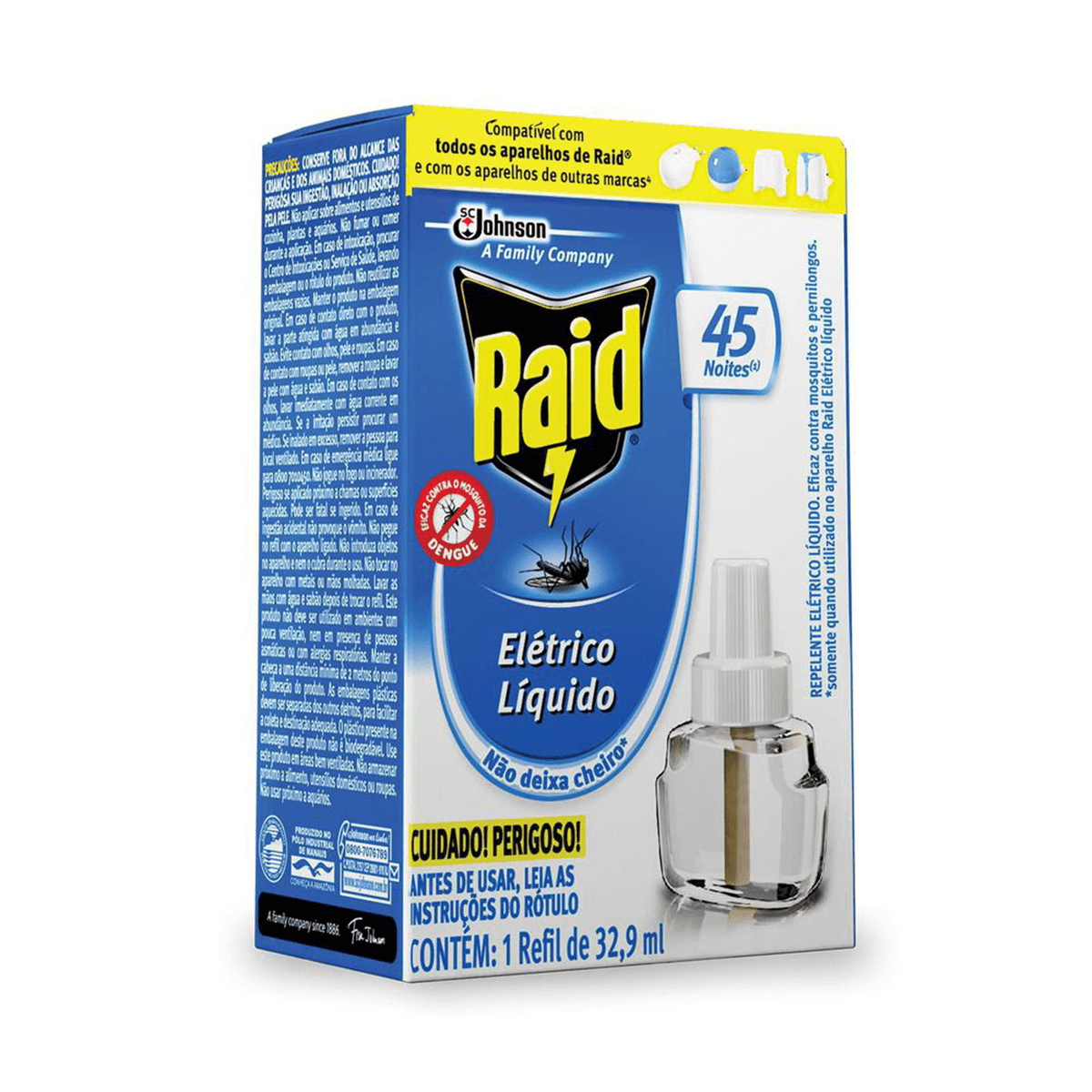 Inseticida Elétrico 45 Noites Raid