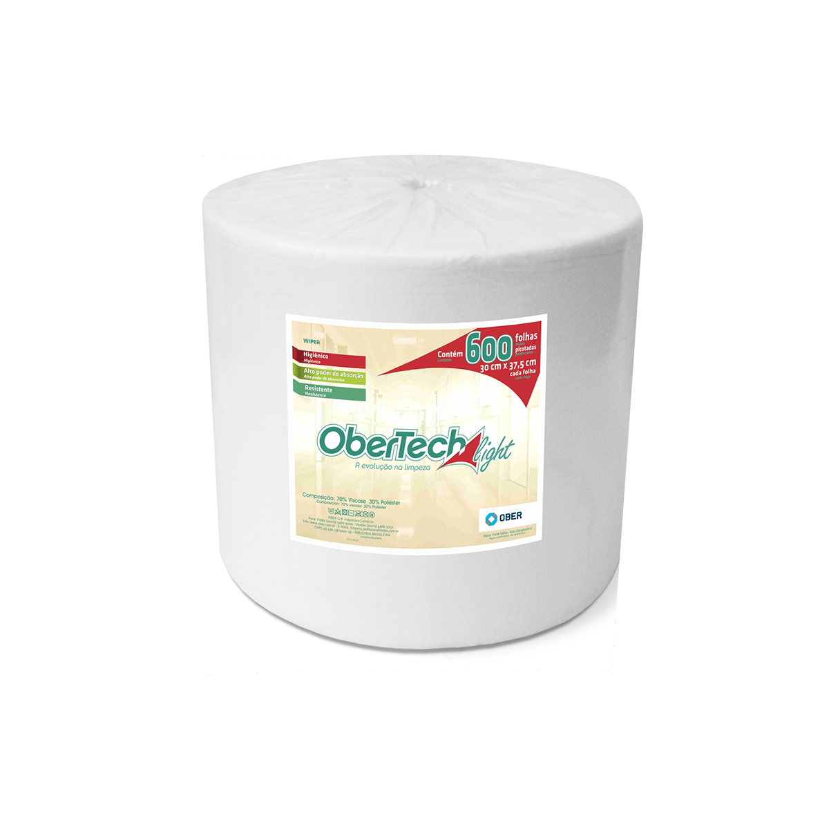 Pano Multiuso Wiper Branco 30cmx225m Obertech Light