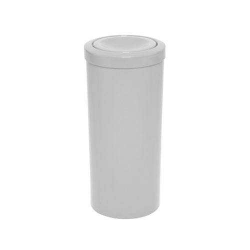 Lixeira com Tampa Meia Esfera Branco 22L Jsn