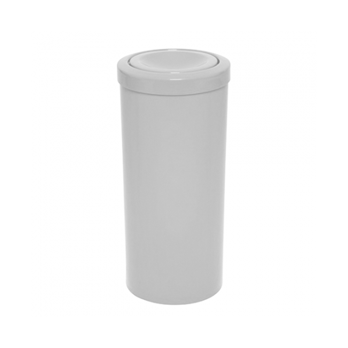 Lixeira com Tampa Meia Esfera Branco 22L Jsn